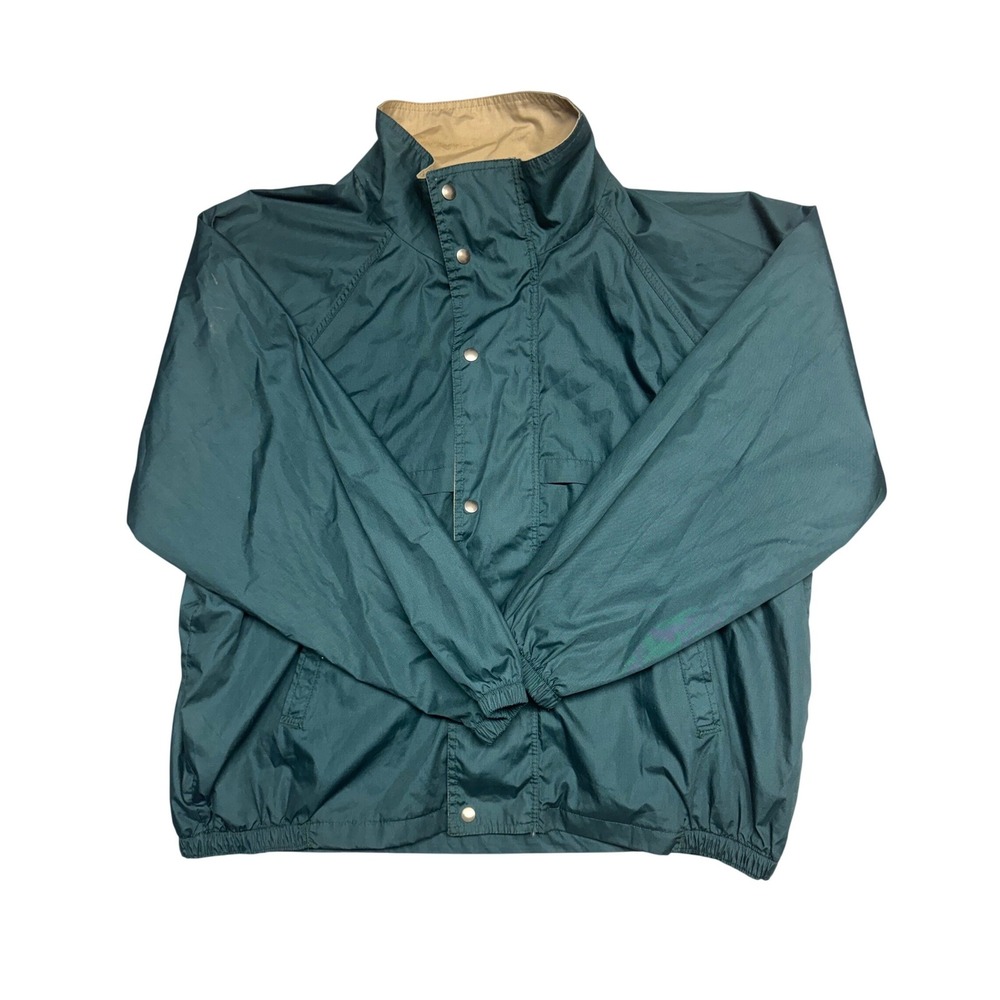 Vintage Red Kap Workwear Jacket Mens XL Green Snap Button Boxy Fit USA Made